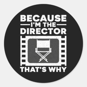 Filmregisseur voor filmmaker Film Producer Ronde Sticker