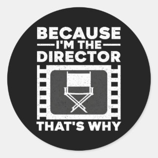 Filmregisseur voor filmmaker Film Producer Ronde Sticker