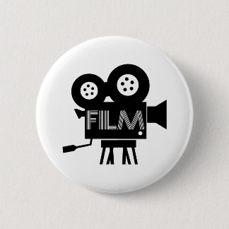 Filmregisseur witte knop ronde button 5,7 cm