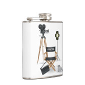 Filmregisseursstoel en Vintage filmcamera set Heupfles (Rechts)