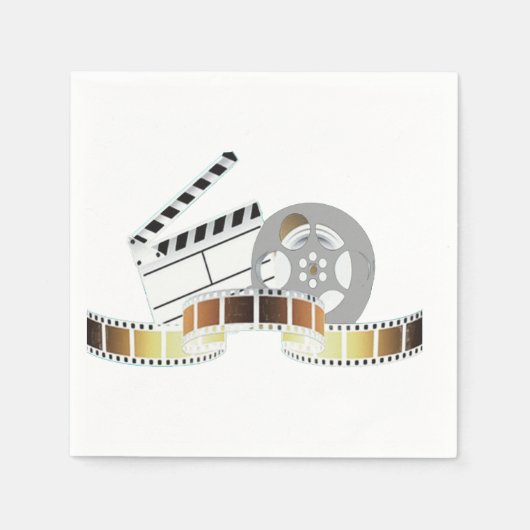 Filmrol en Clapperboard Papieren servetten (Voorkant)