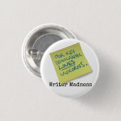 Filmronde Button "Writer Madness" (Voorkant /achterkant)