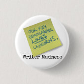 Filmronde Button "Writer Madness" (Voorkant)