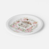Filmroze Floral Fairy Tea Party Birthday Papieren Bordje (Gekanteld)