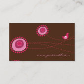 Filmroze Stippen bloemen film Chic Trendy Cute Visitekaartje (Achterkant)