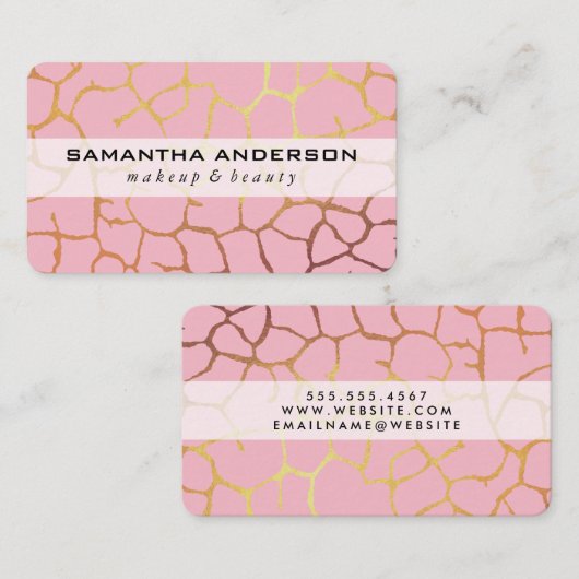 Filmroze voor hedendaags goud visitekaartje (Voorkant / Achterkant)