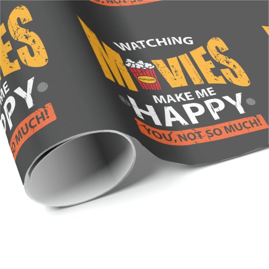 Films Cinema Happy Popcorn Cadeaupapier (Rol Hoek)