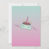 Films en Chill Birthday Unicorn Slumber Kaart (Achterkant)