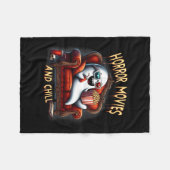 Films en Chill Spooky Halloween Ghost Movie Love Fleece Deken (Voorkant (Horizontaal))