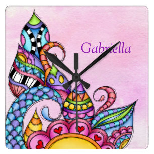 Films en cirkels vierkante klok