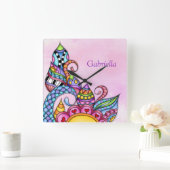 Films en cirkels vierkante klok (Huis)