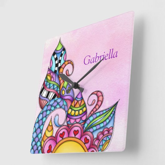 Films en cirkels vierkante klok (Hoek)