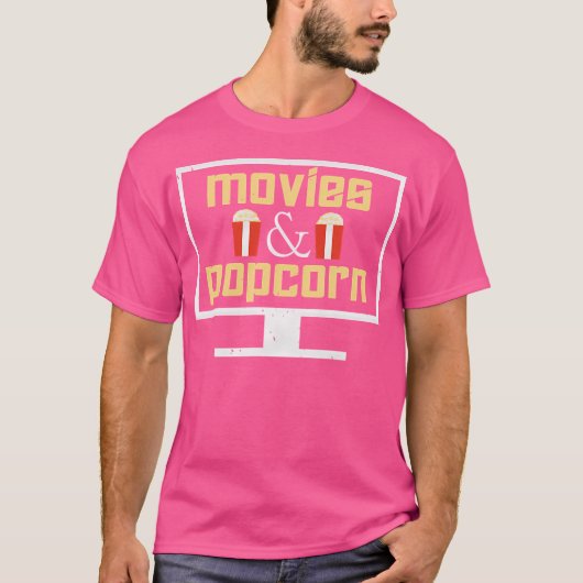 Films en popcorn t-shirt (Voorkant)