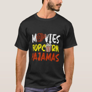 Films Grappige Popcorn Pyjama Familie Film Nacht M T-shirt
