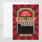 Films Hollywood Party Uitnodigingen (Voorkant / Achterkant)