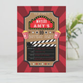 Films Hollywood Party Uitnodigingen (Staand voorkant)