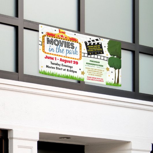 Films in de Park Banner (Buitenkant Gebouw)