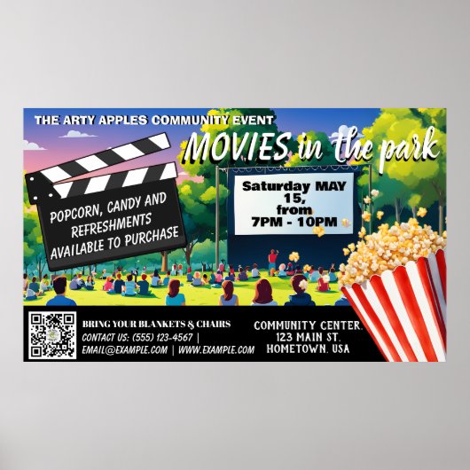 Films in het Park Banner zijn gecodeerd Poster (Voorkant)