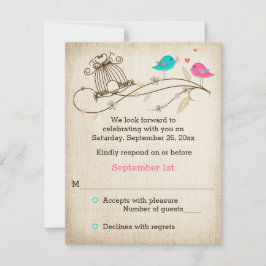 Films in Love Wedding RSVP Kaart