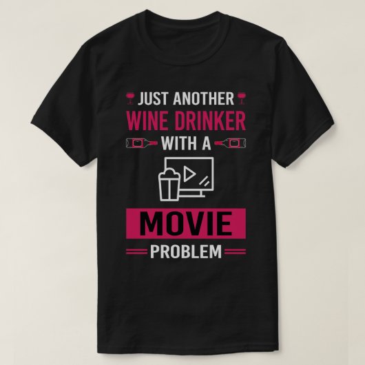 Films met wijndrinkers t-shirt (Design voorkant)