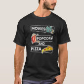 Films Popcorn en Pizza - Funny Popcorn T-shirt (Voorkant)