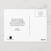 Filmscherm en gordijn verjaardagsfeestje bedankt briefkaart (Achterkant)