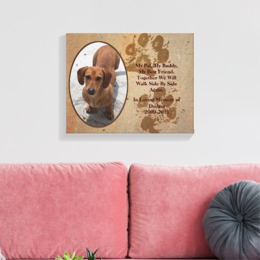 Filmschilderij van Pet Memorial Canvas Afdruk (Insitu (Woonkamer))