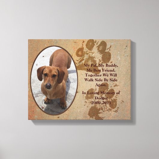 Filmschilderij van Pet Memorial Canvas Afdruk (Voorkant)