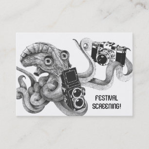 Filmscreeningfunctie voor octopuscamera met flyer- visitekaartje