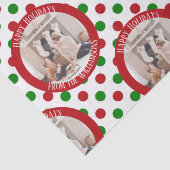 Filmserie Foto: Red Green Polka Dot Holiday Tissuepapier (Detail)