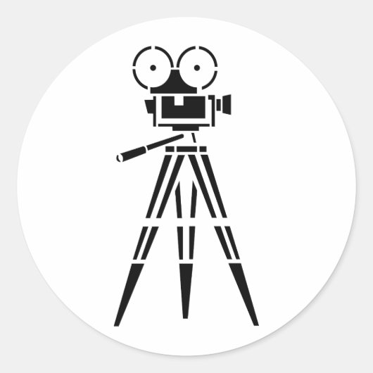  filmset camera ronde sticker (Voorkant)
