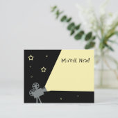 Filmsite uitnodigen uitnodiging briefkaart (Staand voorkant)