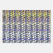 Filmspiegels voor goudblauw en goudveer inpakpapier vel (Voorkant)