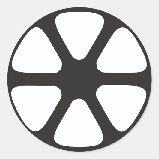 filmspoel ronde sticker (Voorkant)