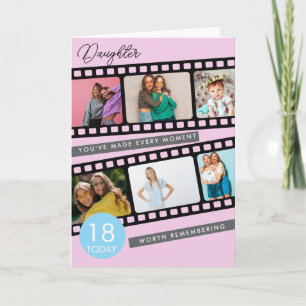 Filmsstrip Foto Aandenken 18e Verjaardag Dochter Kaart