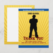 FilmStar Bar Mitzvah Hartelijk dank voor gele blau Bedankkaart (Voorkant / Achterkant)