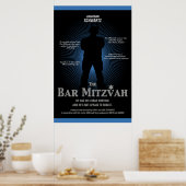 FilmStar Bar Mitzvah Poster Black Navy Blue (Keuken)