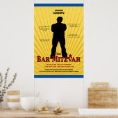 FilmStar Bar Mitzvah Poster Yellow Blue (Keuken)