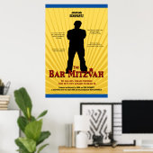 FilmStar Bar Mitzvah Poster Yellow Blue (Thuiskantoor)