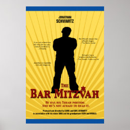 FilmStar Bar Mitzvah Poster Yellow Blue