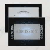 FilmStar Bar Mitzvah Reply RSVP Black Navy Blue (Voorkant / Achterkant)