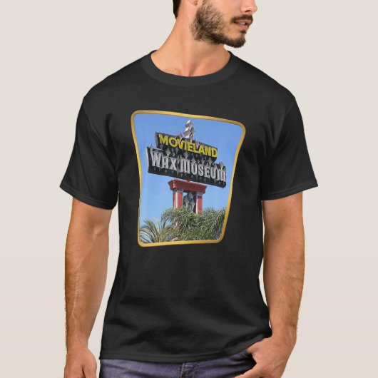 FilmStar Replica van het Movieland Wax Museum T-shirt (Voorkant)