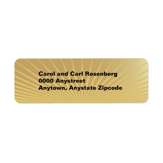 FilmStar Return Label Gold (Voorkant)