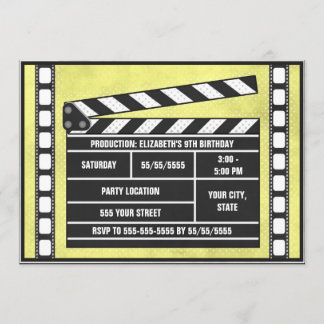 Filmstartdag Clapboard Yellow Kaart