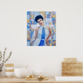 Filmster Actress Old Hollywood Fine art portret Poster (Keuken)