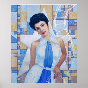 Filmster Actress Old Hollywood Fine art portret Poster