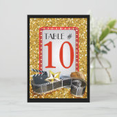 FILMSTER Bat Mitzvah Tafelnummerkaart Kaart (Staand voorkant)