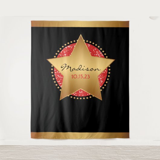 FILMSTER HOLLYWOOD BROADWAY Foto-Op achtergrond Wandkleed (Voorkant)