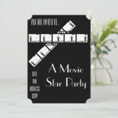 Filmster Hollywood verkleedfeest Kaart (Staand voorkant)