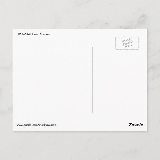 Filmster Norma Shearer Vintage Briefkaart (Achterkant)